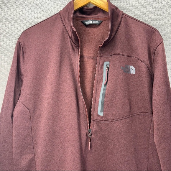 The North Face Canyonlands 1/2 Zip Pullover Fleece Sweatshirt Maroon Men’s XL - Picture 6 of 9